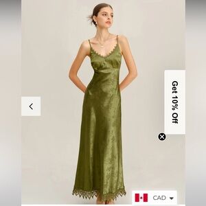 RIHOAS Olive Green Maxi Dress